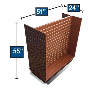 Ready-to-assemble Slatwall Display - H-Unit